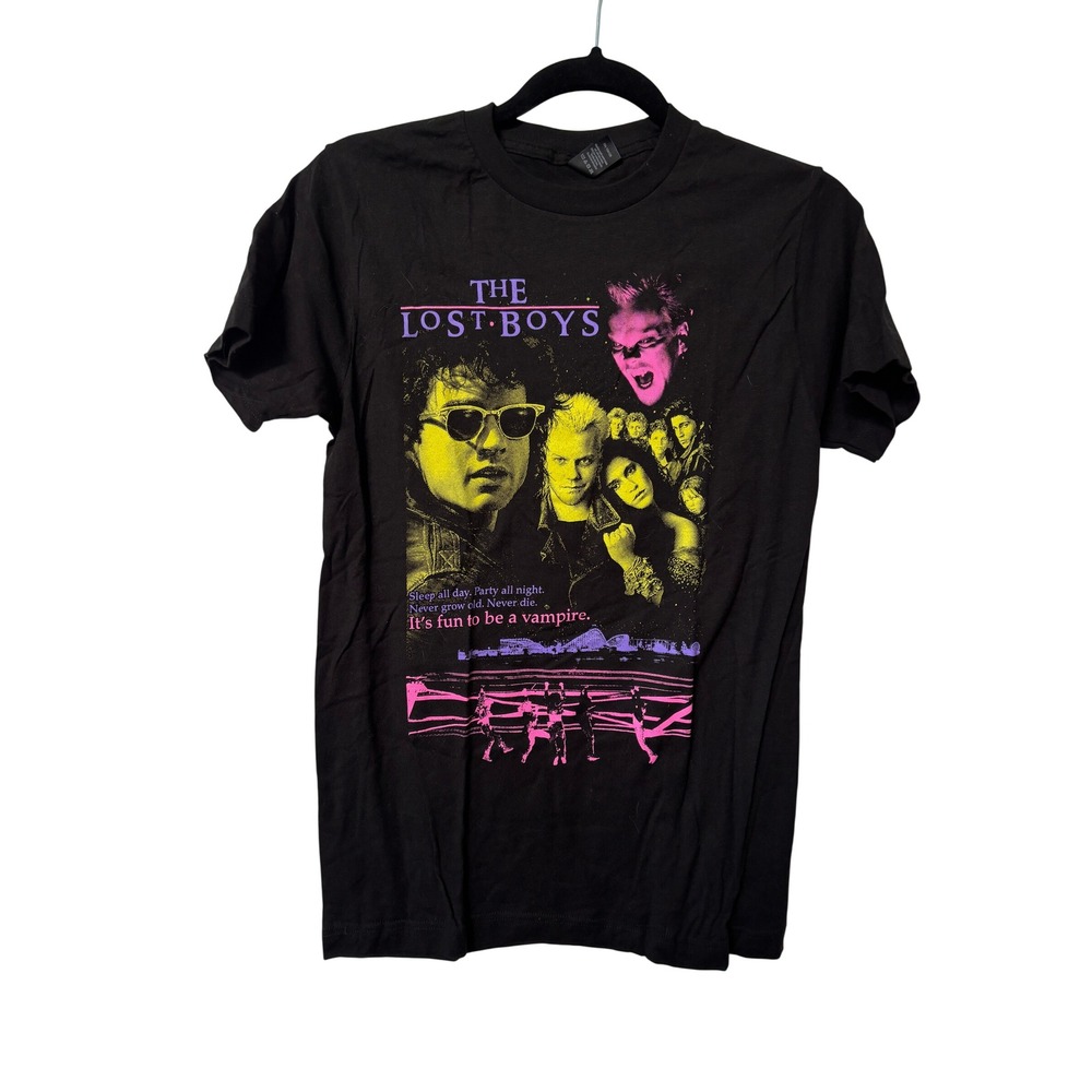 Graveyard Goods The Lost Boys Vampire 80s Horror Movie Graphic Tee Black Small